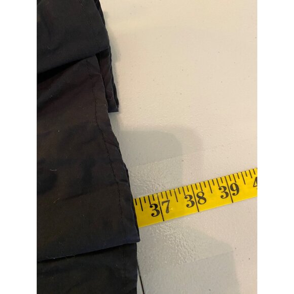 eShakti Black Dress Lace Neck Line Fit Flare 36" Long Cotton Short Sleeve XS - Picture 8 of 11